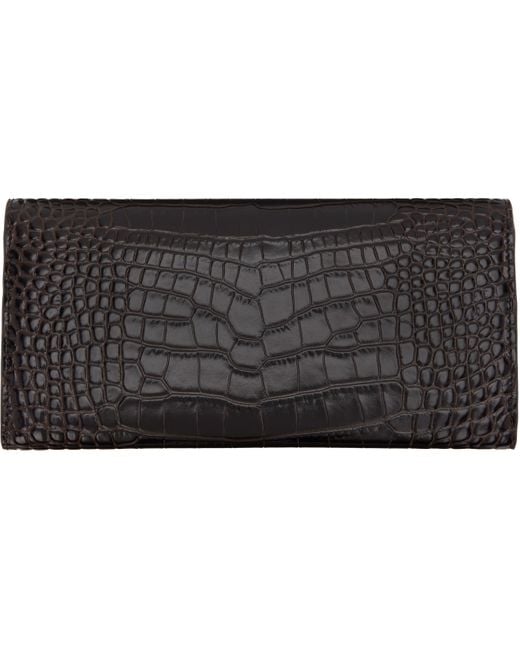 TOTEME T-Lock Croco-Embossed Wallet in Black | Lyst Canada