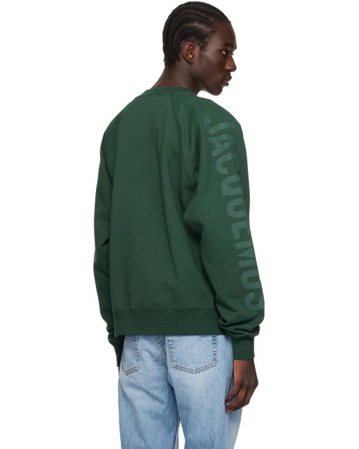 Jacquemus Green Le Sweatshirt Typo Top for men