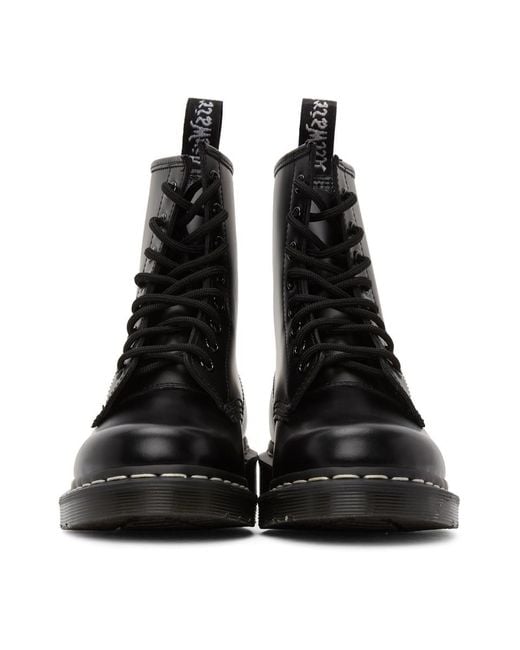 1460 contrast stitch smooth leather boots