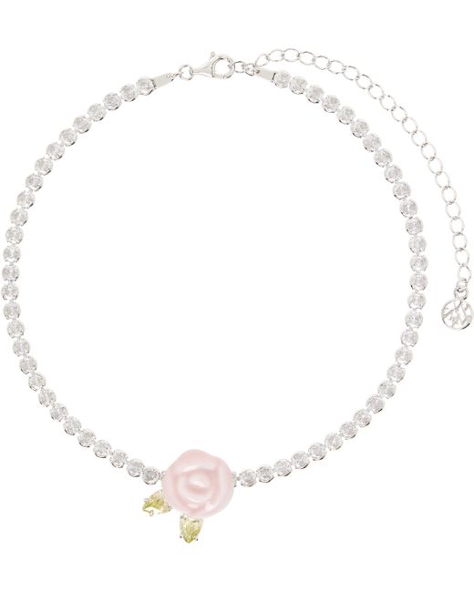 ShuShu/Tong シルバー Yvminエディション Ceramic Rose チョーカー Metallic