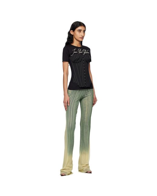 Jean Paul Gaultier Black 'The Spirale' Lounge Pants