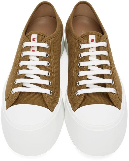 Marni キャンバス カーキ Pablo スニーカー カラー ナチュラル メンズ Lyst