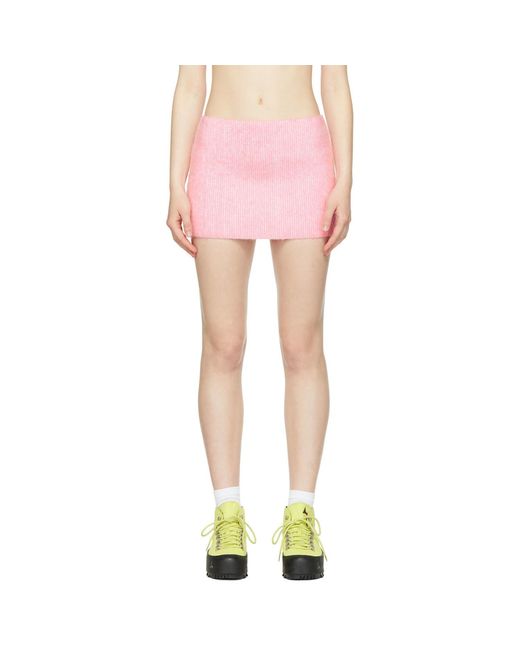 AGR Pink Cotton Mini Skirt
