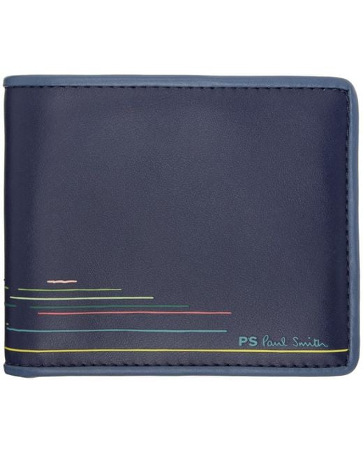 PS by Paul Smith Blue Navy Bifold Wallet for men
