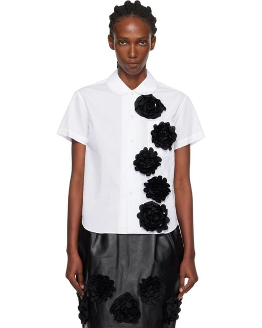 Tao Comme Des Garçons Black Flower Cotton Shirt