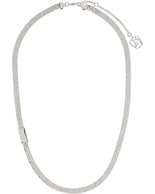 Collier À Motif Gravé Burberry pour homme en coloris White