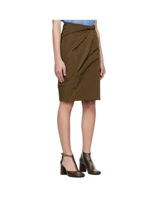 Bally Black Drape Midi Skirt