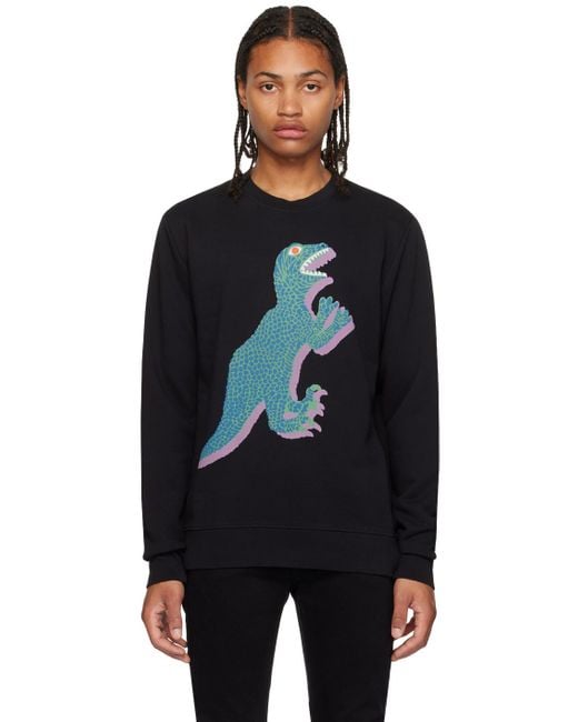 PS by Paul Smith Black Dino Sweatshirt for men