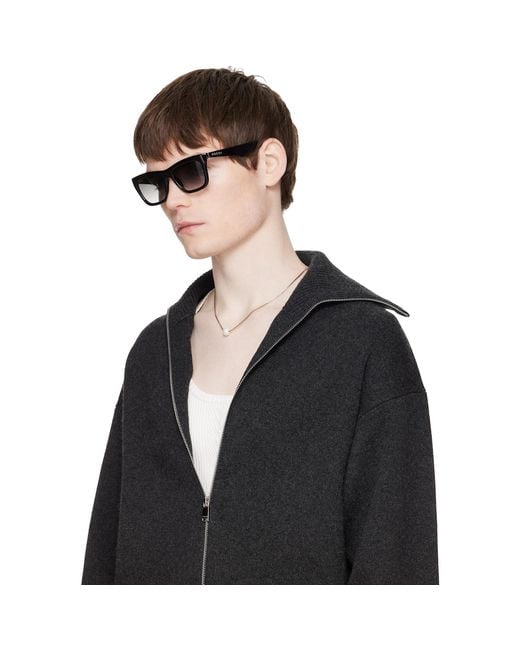 Gucci Black Rectangular Frame Sunglasses for men