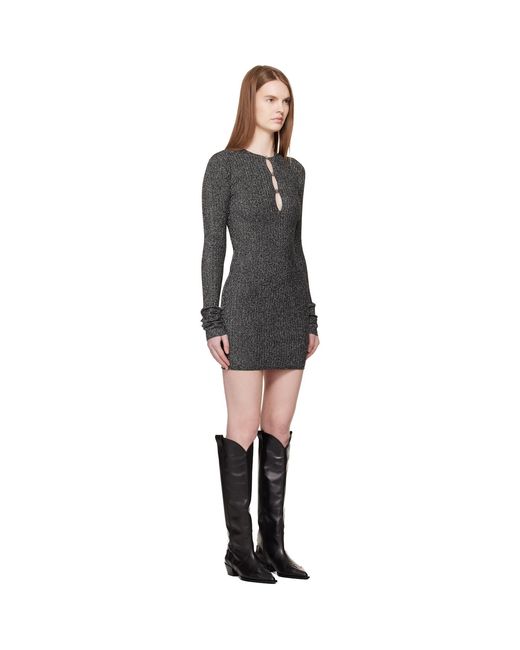 Amiri Black Ma Hardware Minidress