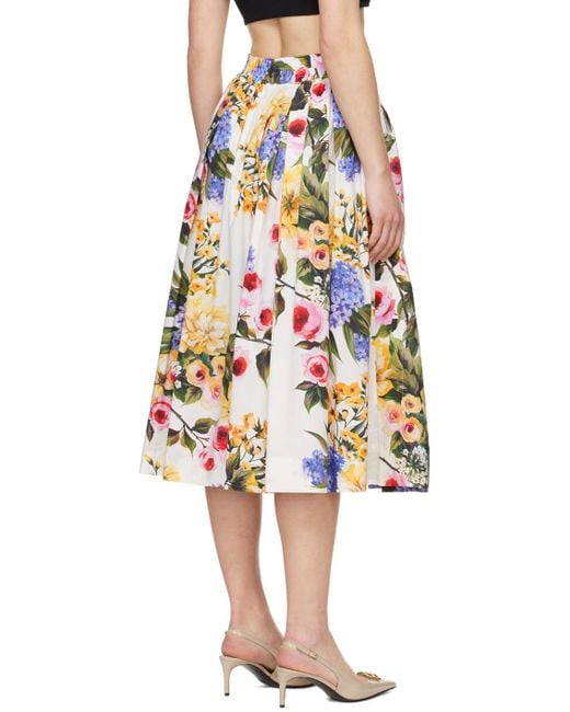 Dolce & Gabbana Dolce&gabbana Multicolor Floral Midi Skirt