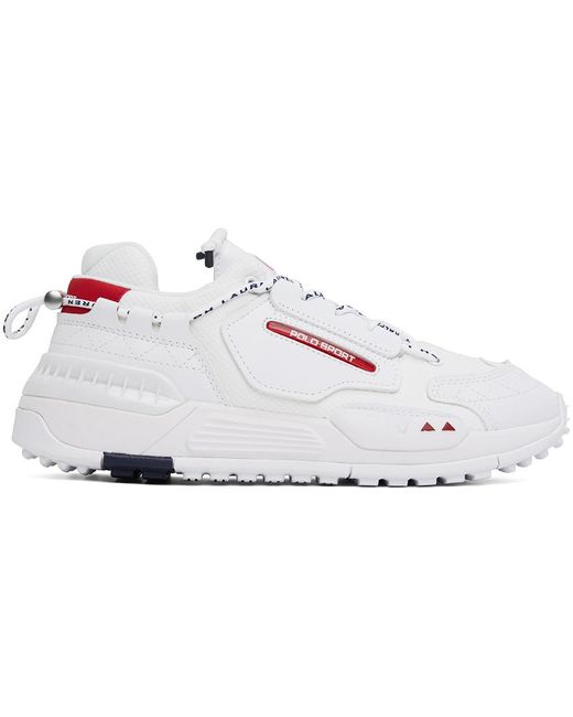 Polo Ralph Lauren White Ps200 Sneakers in Black for Men | Lyst UK