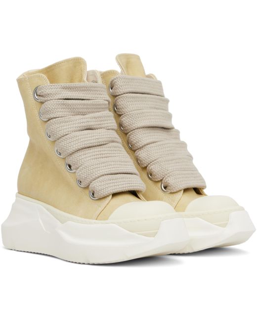 Rick Owens Natural Hollywood Jumbo Laces Abstract Sneak Sneakers