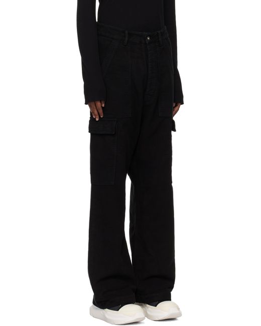 Rick Owens Black Porterville Cargo Pants for men