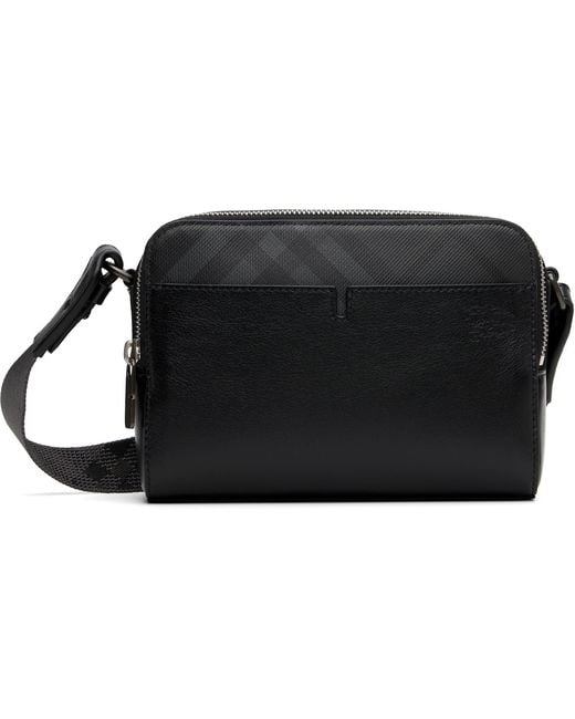 Burberry Black Pop Check Crossbody Bag for men