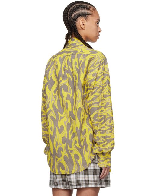 ERL Yellow Flame Shirt