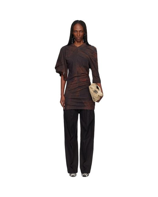 Kiko Kostadinov Black Florella Midi Dress