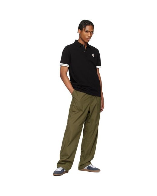 Moncler Black Archivio Ss Polo for men
