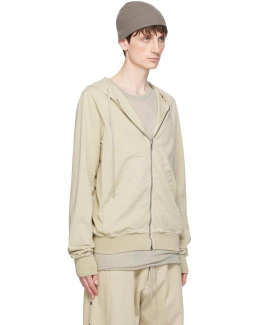 Rick Owens Natural Off- Pullover Hoodie for men