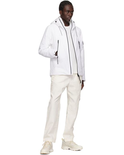 C P Company C.p. Company White Hooded Jacket for men