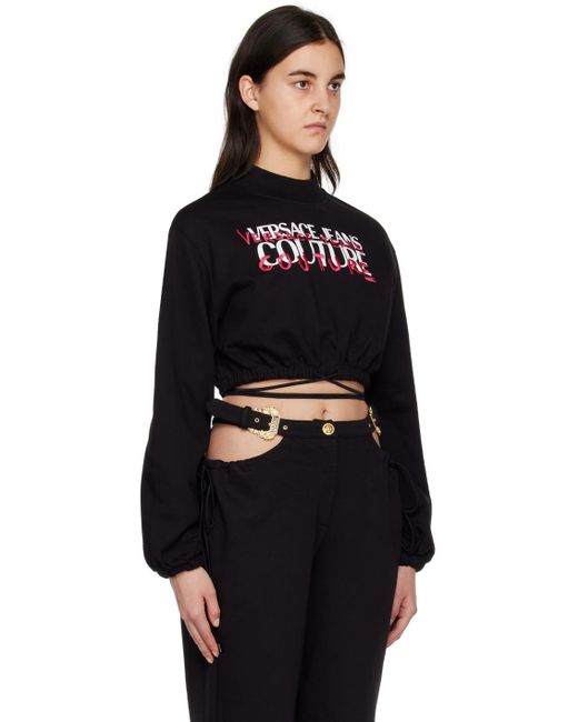 Versace Black Embroidered Sweatshirt