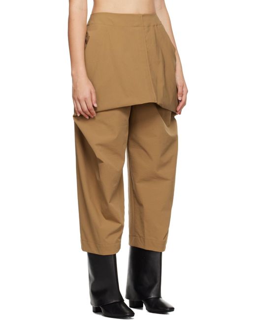 Issey Miyake Natural Brown Canopy Trousers