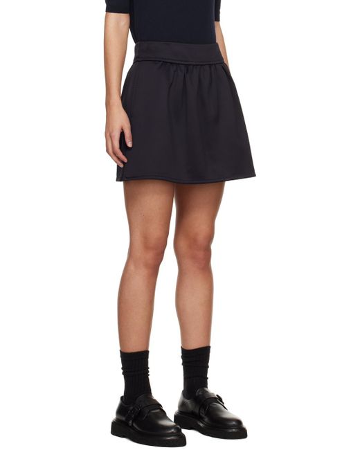 Max Mara Blue Black Nettuno Miniskirt