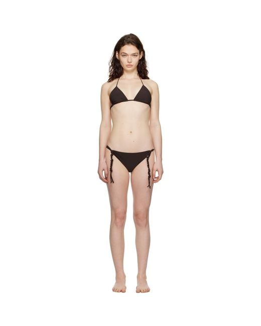 Jil Sander Black Triangle Bikini Top