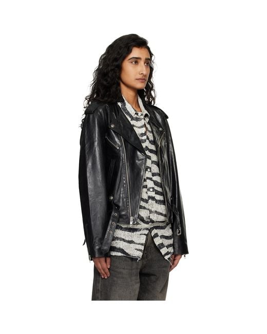 R13 Black Moto Leather Jacket