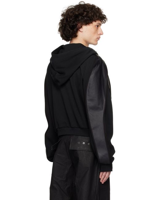メンズ CARNET ARCHIVE ブラック Horseshoe Crab ジップアップフーディ Black