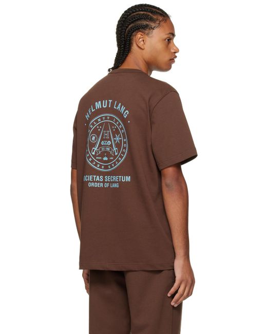 Helmut Lang Brown 'Societas' T-Shirt for men
