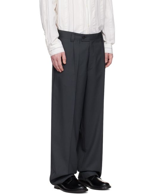 Pantalon gris à écusson mfpen pour homme en coloris Black