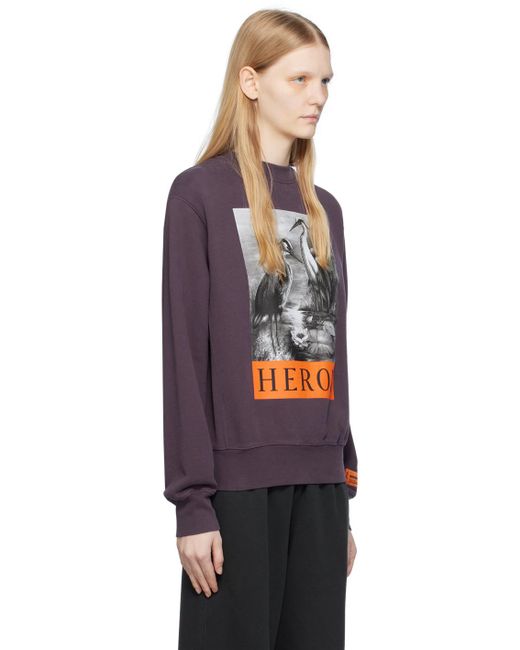 Heron Preston Black Purple Graphic Sweatshirt