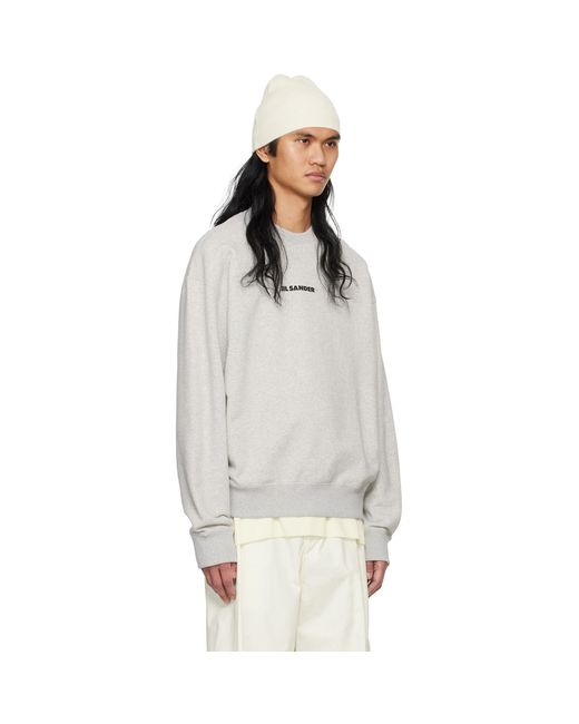 Jil Sander Metallic Logo-Print Cotton-Jersey Sweatshirt for men