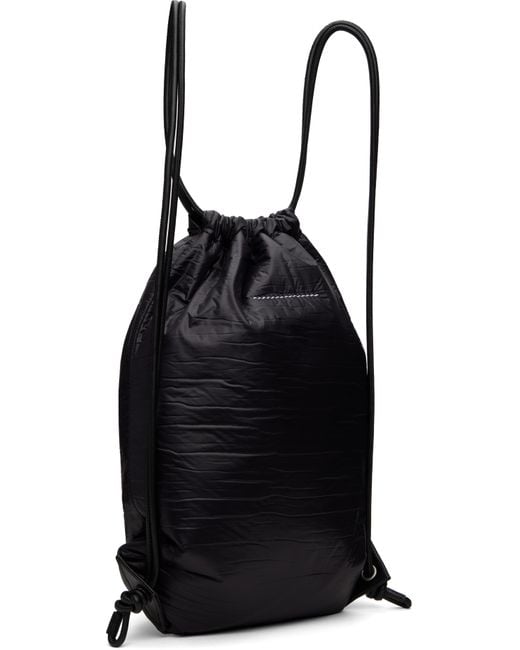MM6 by Maison Martin Margiela Black Numeric Backpack for men