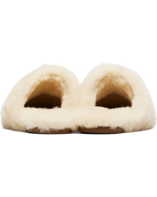 Aeyde Black Off- Rega Shearling Slippers