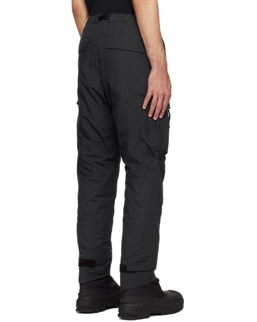 Pantalon cargo gris en étoffe takibi rembourré en duvet NANGA pour homme en coloris Black