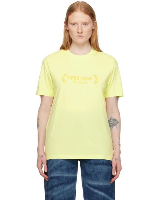 Eytys Yellow Leon 'extra Virgin' T-shirt
