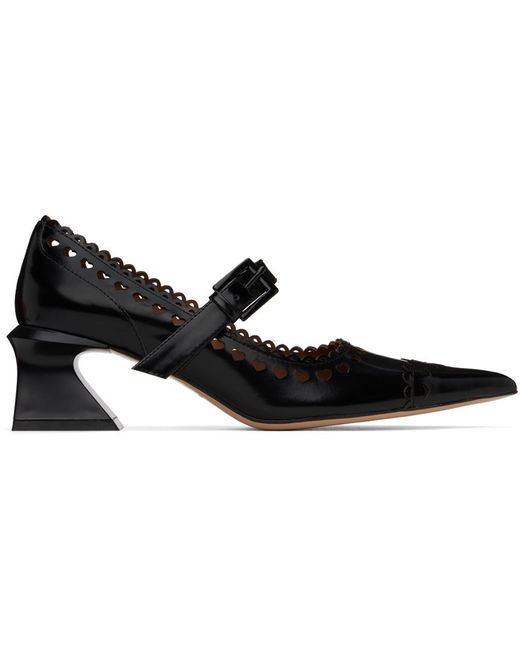 Chaussures à talon bottier noires à bout pointu ShuShu/Tong en coloris Black