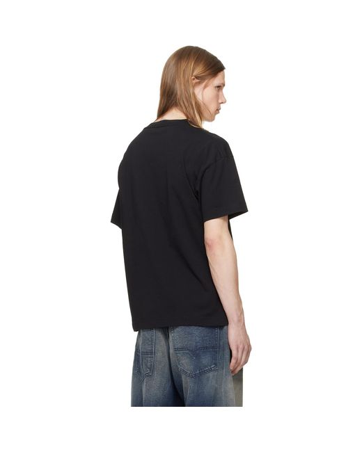 Palm Angels Black Pinup Regular T-Shirt for men