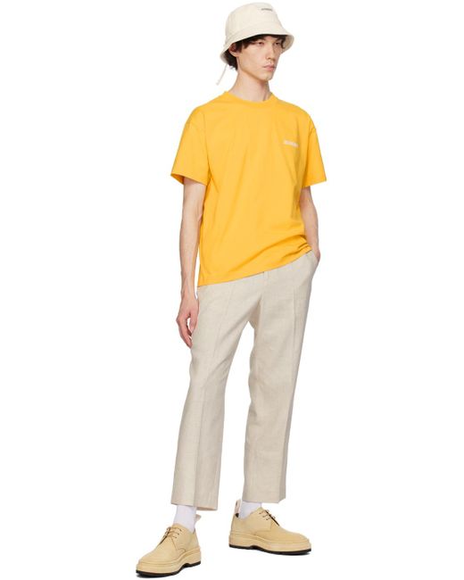Jacquemus Orange Yellow Les Classiques 'le T-shirt ' T-shirt for men