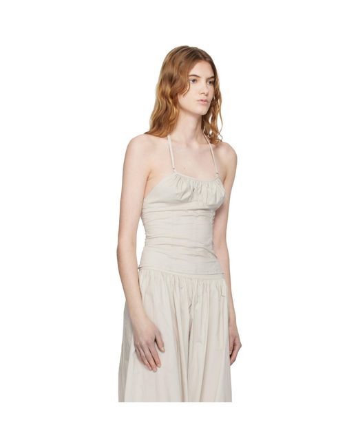 Belle Anna Natural Taupe Flore Top