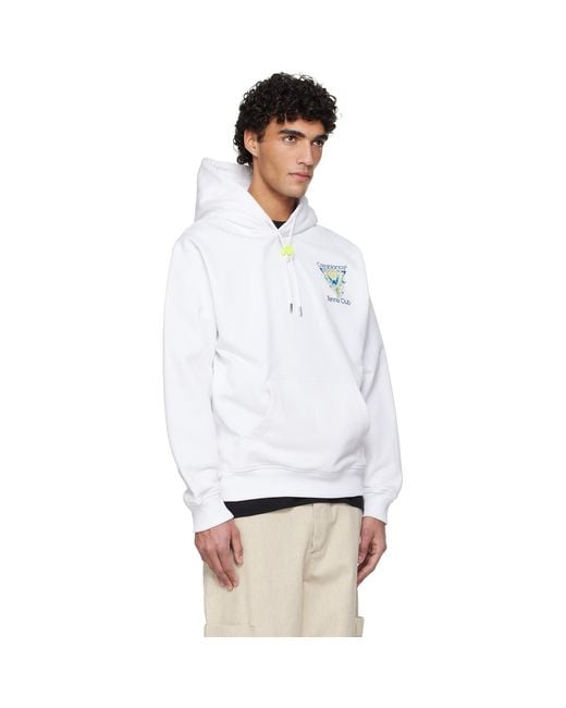 Casablanca White 'Tennis Club' Icon Hoodie for men