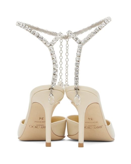 Jimmy Choo Metallic Off- Saeda 85 Heels