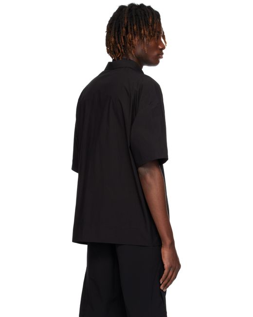 DEVOA Black Half Sleeve Shirt for men