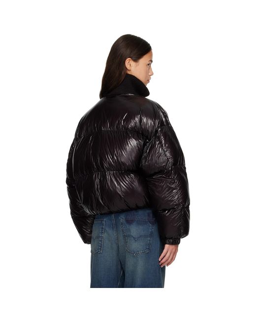 DIESEL Black Puffer Down Jacket