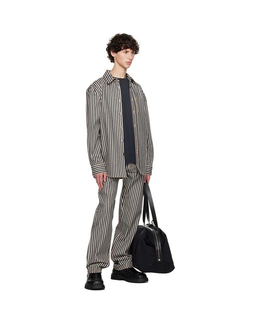 Bottega Veneta Black Off- Striped Shirt for men