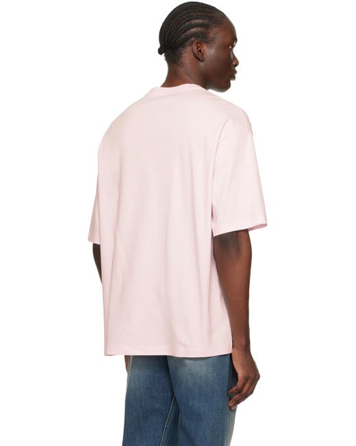 T-shirt surdimensionné rose Lanvin pour homme en coloris Multicolor