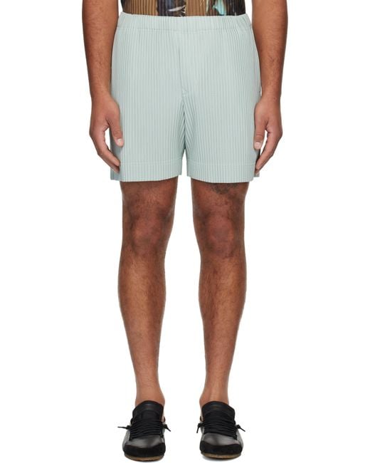 Homme Plissé Issey Miyake Blue Monthly Color July Shorts for men
