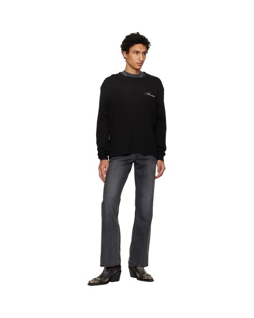 Amiri Black Bones Long Sleeve T-Shirt for men
